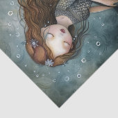 PAPIER DE SOIE DECOUPAGE FILLE SIRENE (Détail)