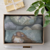 PAPIER DE SOIE DECOUPAGE FILLE SIRENE (Cadeau)