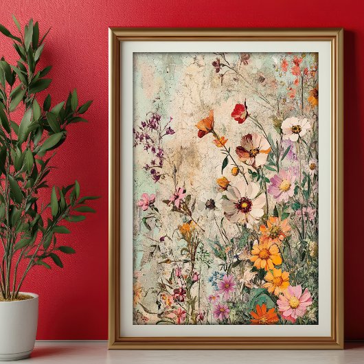 Papier de soie Découpage Fleurs sauvages d'automne