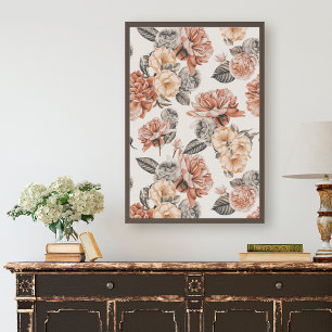 Papier de soie découpage floral vintage délavé