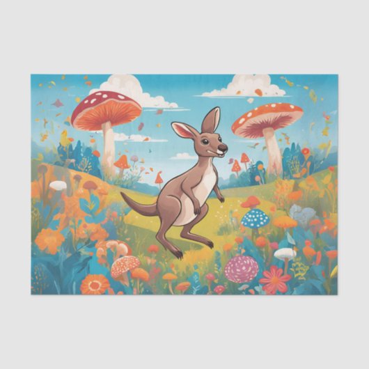 Papier de soie découpage Jardin de champignons de (Recto)