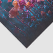 Papier de soie découpage Jardin de fleurs de minui (Détail)