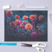 Papier de soie découpage Jardin de fleurs de minui (Artisanat)