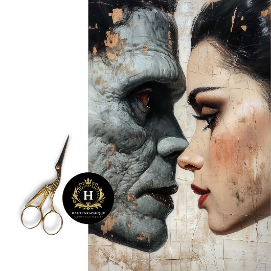 Papier de soie découpage La Mariée de Frankenstein