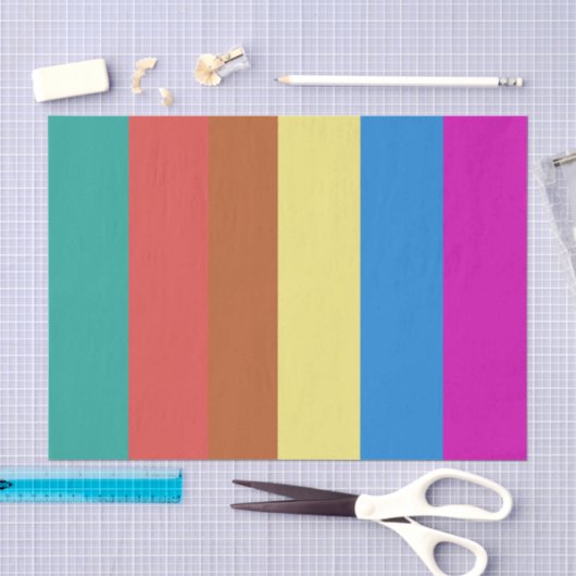 Papier de soie découpage multicolore uni (Artisanat)