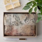 Papier de soie découpage notes de musique guitare (Cadeau)
