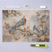 Papier de soie découpage Oiseaux et Branches (Artisanat)