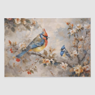 Papier de soie découpage Oiseaux et Branches