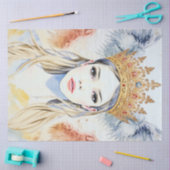 Papier de soie découpage Reine Ange Éthérée (Artisanat)
