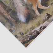 Papier de soie découpage Renard Mignon (Détail)