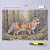 Papier de soie découpage Renard Mignon (Artisanat)