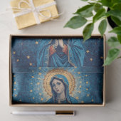 Papier de soie découpage Vierge Marie rose (Cadeau)