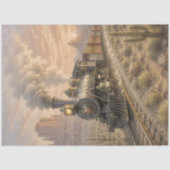 Papier de soie découpage Western Steam Train (Recto)