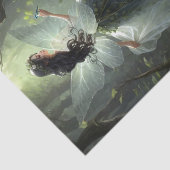 Papier de soie découpé de fée et d'oiseau (Détail)