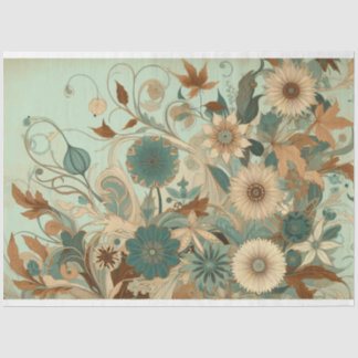 Papier de soie découpé floral Art Nouveau