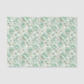 Papier de soie découpé floral vert (Recto)
