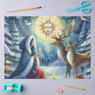 Papier de soie Déesse du solstice d'hiver Forêt-Ce
