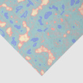 Papier de soie délicat vert or bleu citron (Détail)