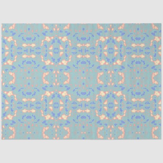 Papier de soie délicat vert or bleu citron (Recto)