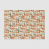Papier de soie désertique, découpage de cactus du (Recto)