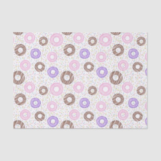 Papier de soie Donuts Délicieux sur fond blanc