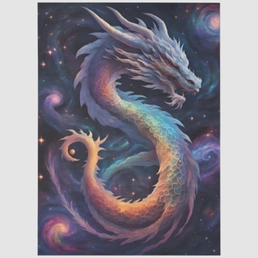 papier de soie dragon cosmique (Recto)