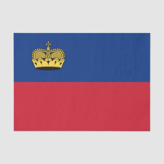 Papier de soie drapeau du Liechtenstein, Liechtens (Recto)