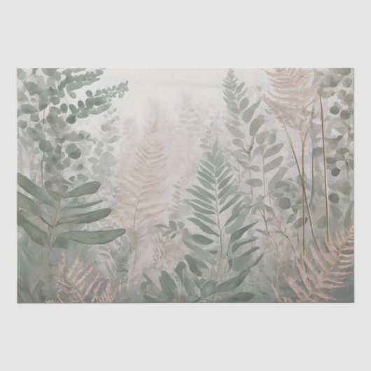 Papier de soie Élégance Forêt Brumeuse (Recto)