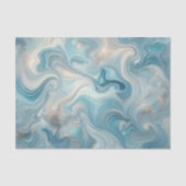Papier de soie élégant chic gris bleu marbré (Recto)
