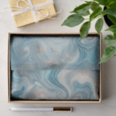 Papier de soie élégant chic gris bleu marbré (Cadeau)