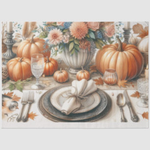 Papier de soie élégant vintage pour Thanksgiving