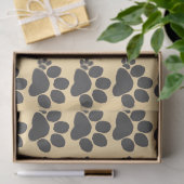 Papier de soie - Empreinte de patte polydactyle su (Cadeau)