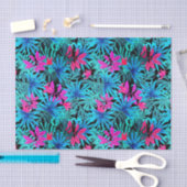 Papier de soie en feuille de palmier tropical bleu (Artisanat)