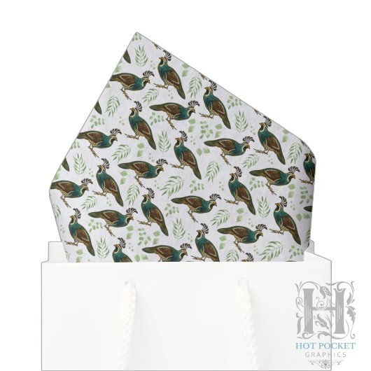 Papier de soie en forme de caille