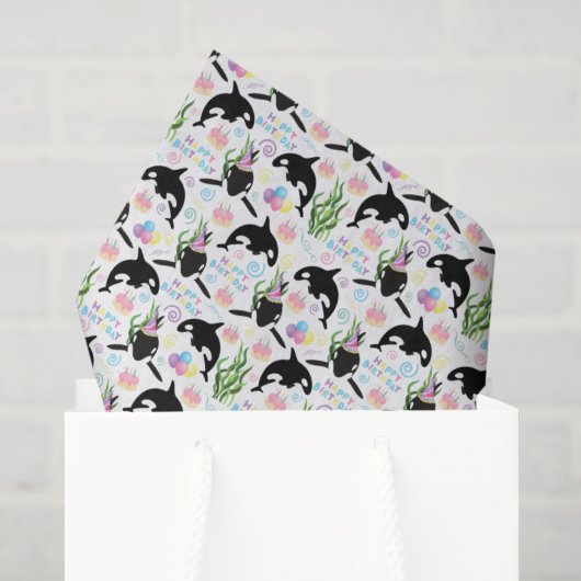 Papier de soie en forme d'épaulard (Sac cadeau)