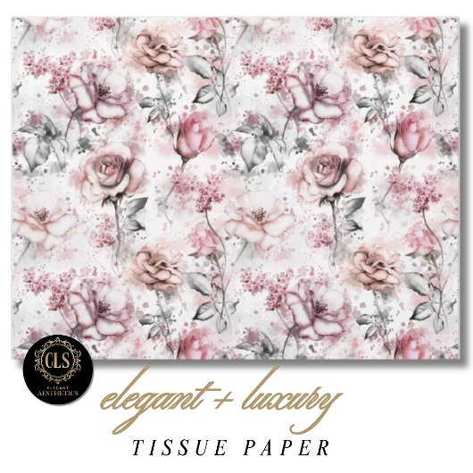 Papier de soie – Ephemera Rose Vintage