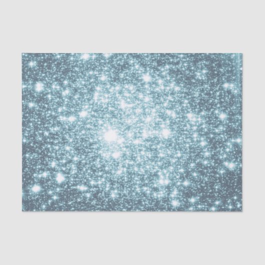 Papier de soie étoiles sarcelle (Recto)