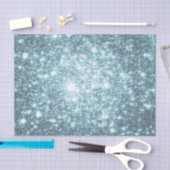 Papier de soie étoiles sarcelle (Artisanat)