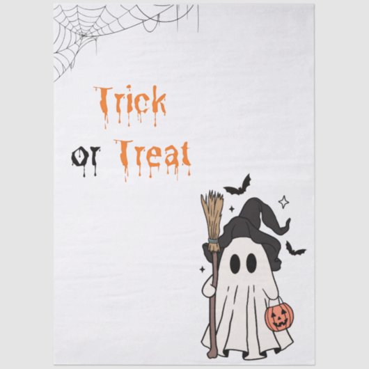 Papier de soie fantôme pour Trick or Treat (Recto)