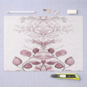 Papier de soie feuilles rouges modernes (Artisanat)