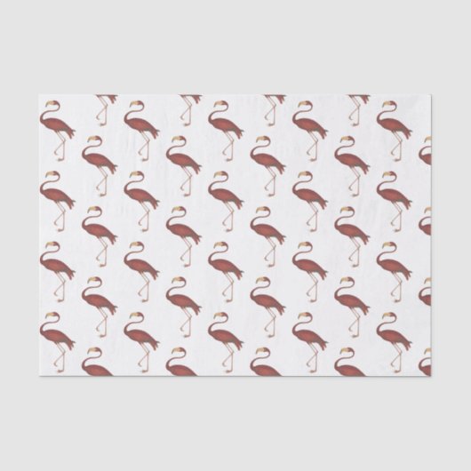 Papier de soie Flamant Rose Vintage #2 (Recto)