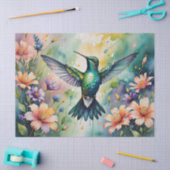 papier de soie fleur colibri (Artisanat)