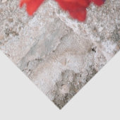 papier de soie fleur rouge (Détail)