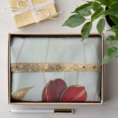 Papier de soie fleur rouge vitrail (Cadeau)