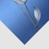 Papier de soie Fleurs Aquarelle Bleue (Détail)