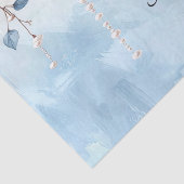 Papier de soie Fleurs bleues et perles (Détail)