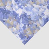 Papier de soie fleurs d'hydrangee bleu aquarelle (Détail)