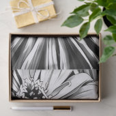 Papier de soie fleurs noires et blanches (Cadeau)