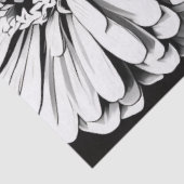 Papier de soie fleurs noires et blanches (Détail)