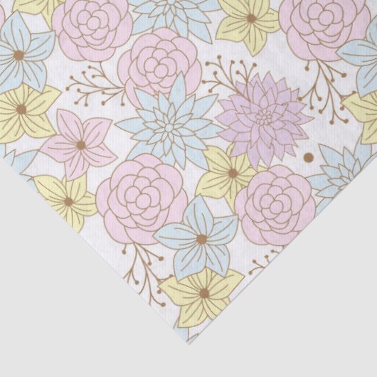 papier de soie fleurs printanières (Détail)